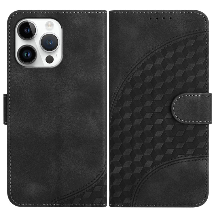 YX0060 elephant embossed iPhone case in black for iPhone 16 Pro Max