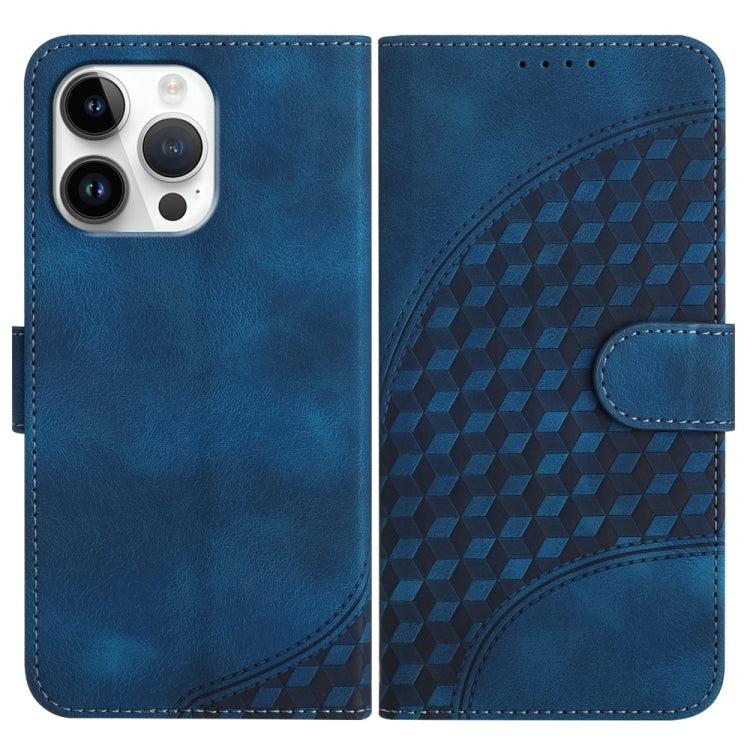 YX0060 elephant embossed iPhone case in royal blue for iPhone 16 Pro Max