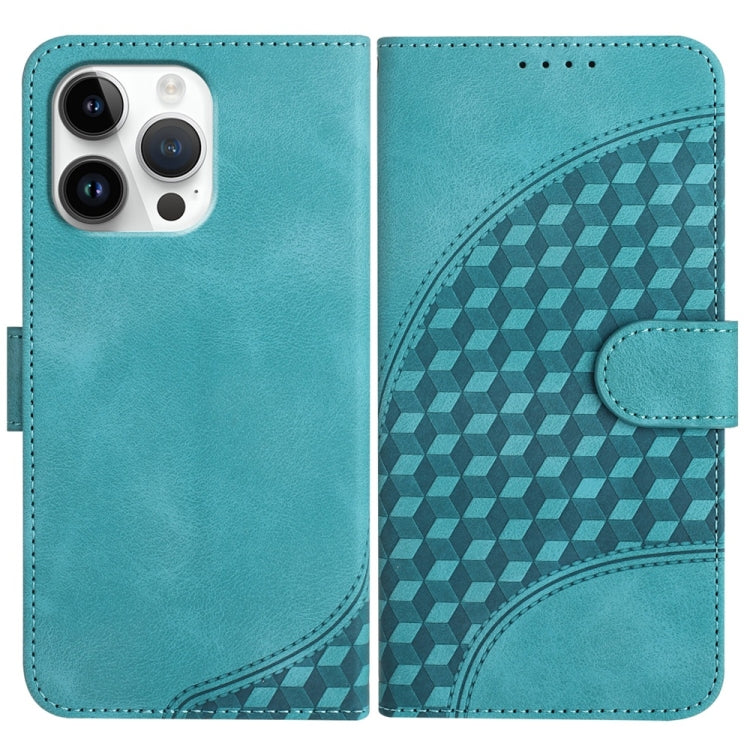 YX0060 elephant embossed iPhone case in light blue for iPhone 16 Pro Max
