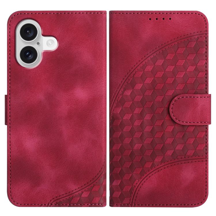 YX0060 elephant embossed iPhone case in rose red for iPhone 17