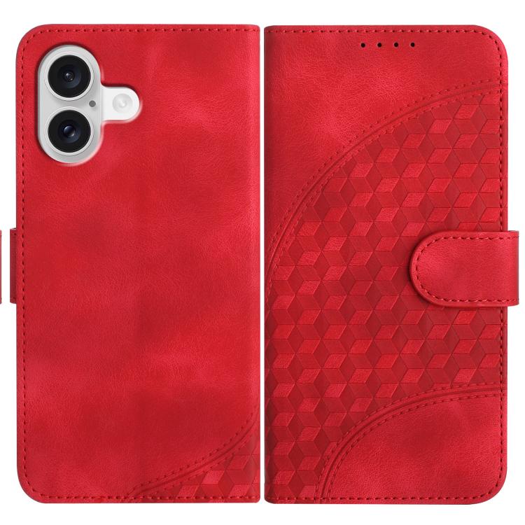 YX0060 elephant embossed iPhone case in red for iPhone 17