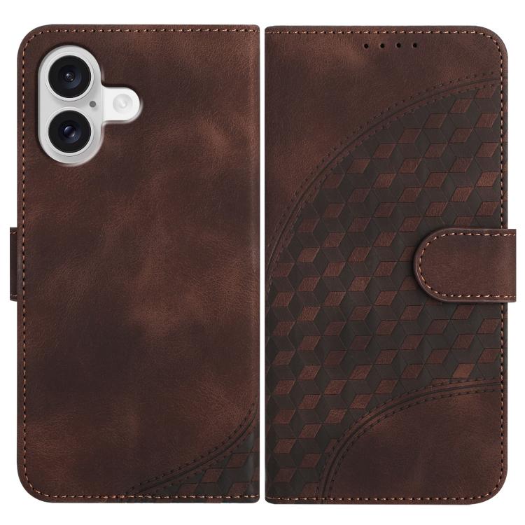 YX0060 elephant embossed iPhone case in coffee for iPhone 17