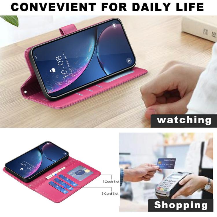 Four-leaf Embossed Leather Phone Case, For iPhone 17 Pro Max, For iPhone 17 Pro, For iPhone 17, For iPhone Air
