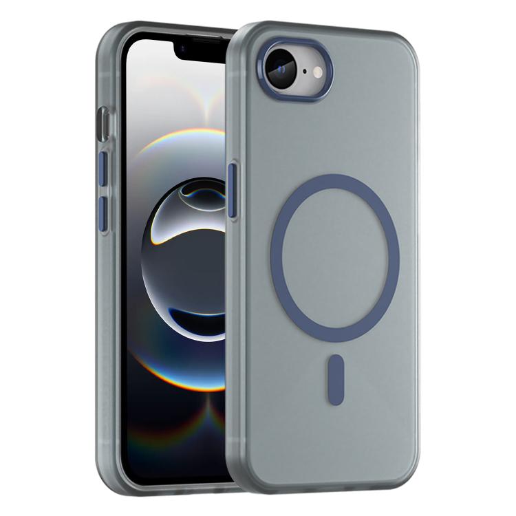 Dark blue MagSafe frosted iPhone 17e 16e case