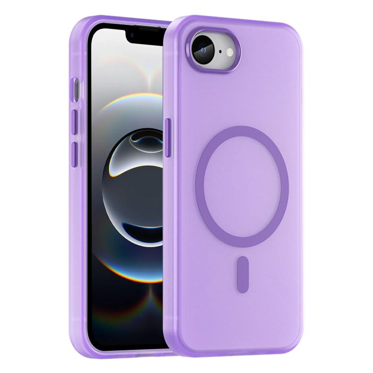 Dark purple MagSafe frosted iPhone 17e 16e case