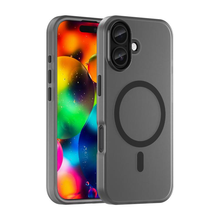 MagSafe frosted translucent iPhone case in black for iPhone 17
