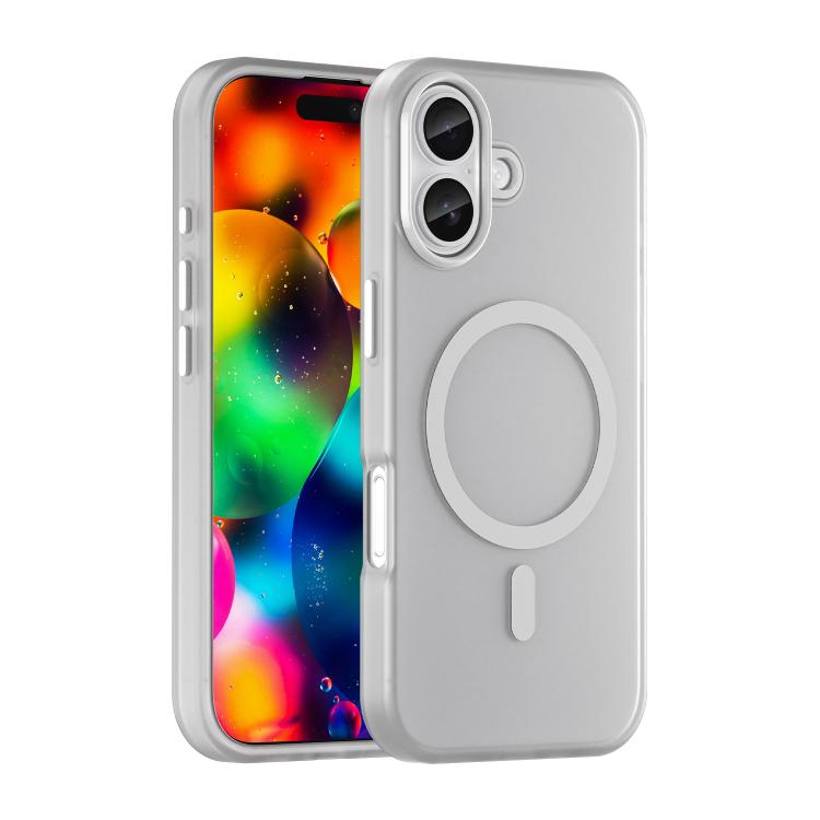 MagSafe frosted translucent iPhone case in white for iPhone 17