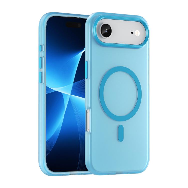 MagSafe frosted translucent iPhone case in blue for iPhone Air