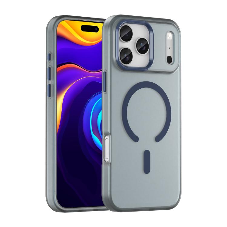 Dark blue MagSafe frosted iPhone 17 Pro Max case