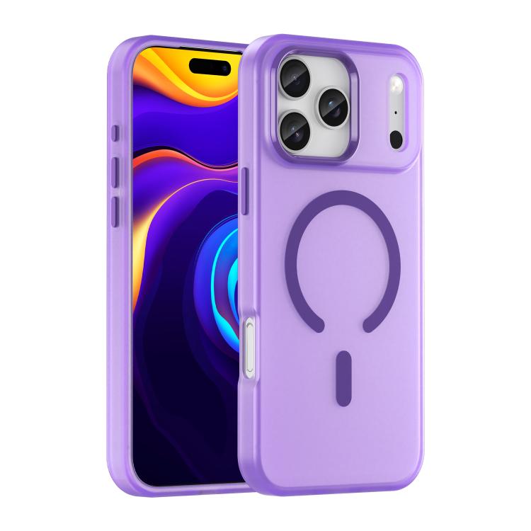 Dark purple MagSafe frosted iPhone 17 Pro Max case