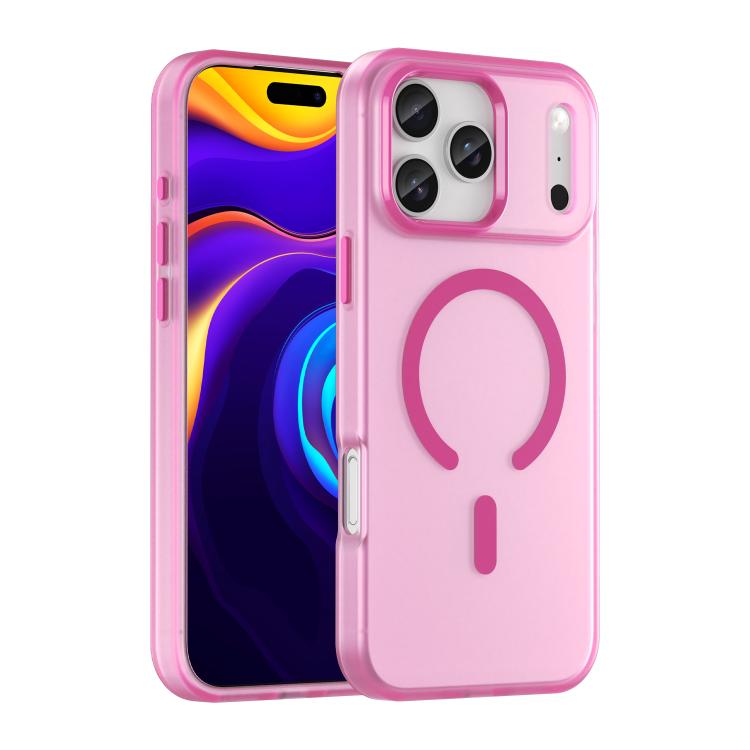 Pink MagSafe frosted iPhone 17 Pro Max case