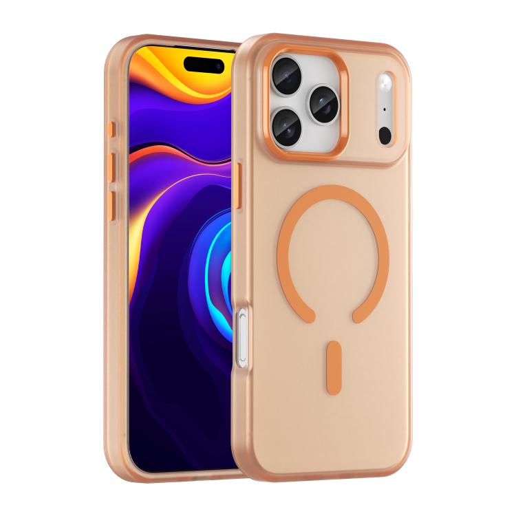 Orange MagSafe frosted iPhone 17 Pro Max case
