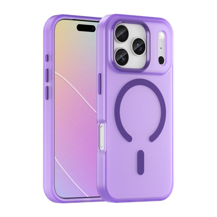 Dark purple MagSafe frosted iPhone 17 Pro case