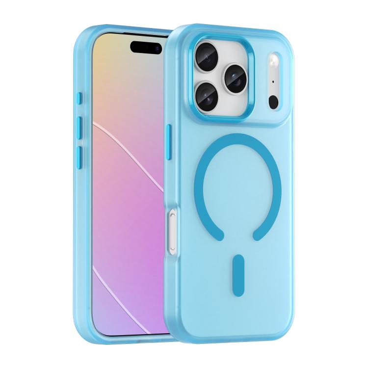 Blue MagSafe frosted iPhone 17 Pro case