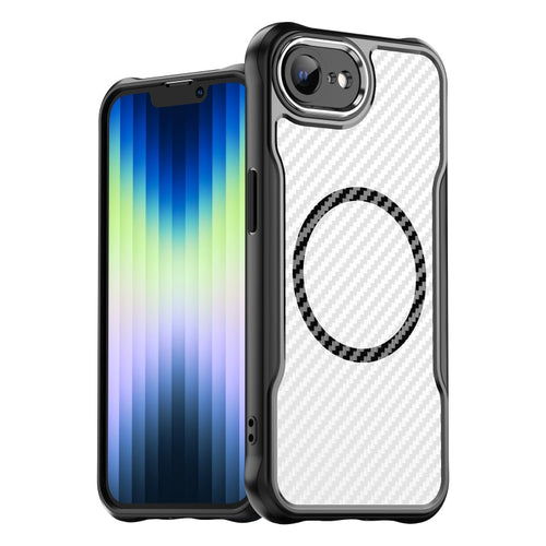 Carbon fibre MagSafe translucent iPhone case detail image