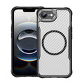 Carbon fibre MagSafe translucent iPhone case in black for iPhone 17e or 16e