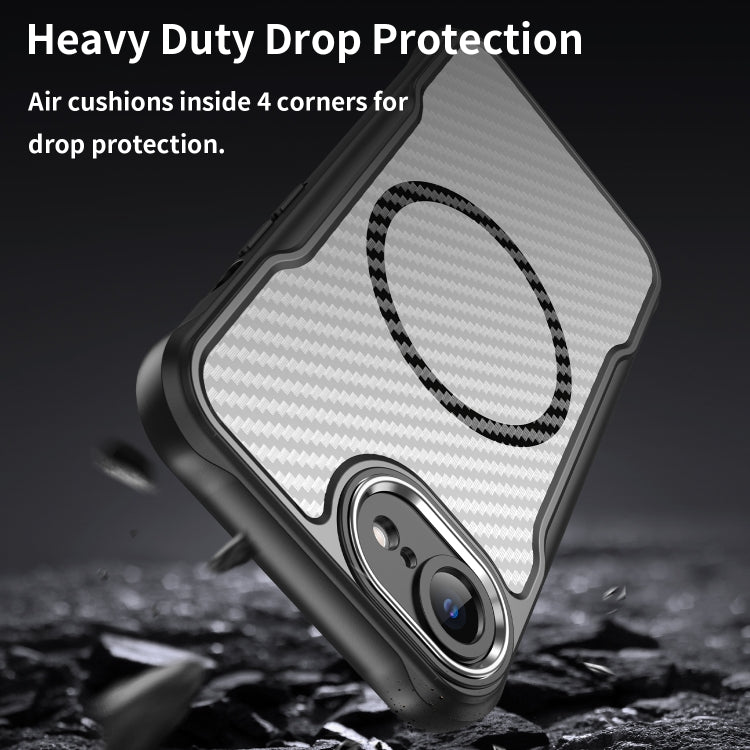 Carbon fibre MagSafe translucent iPhone case product feature image