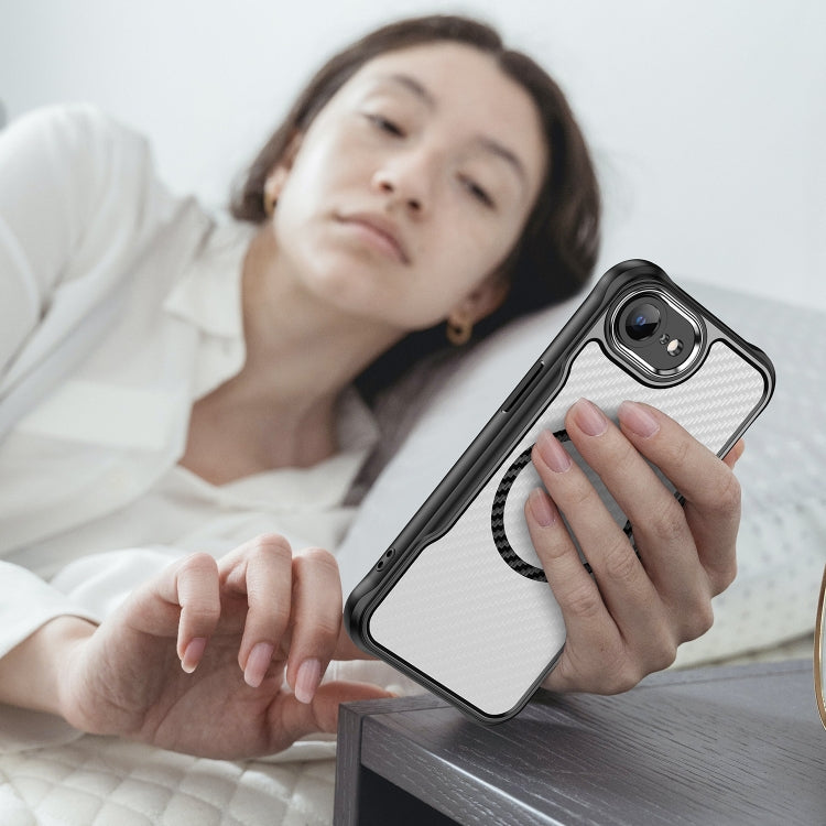 Carbon fibre MagSafe translucent iPhone case product detail image