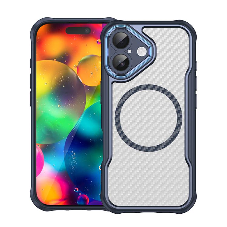 Blue carbon fibre MagSafe iPhone 17 case