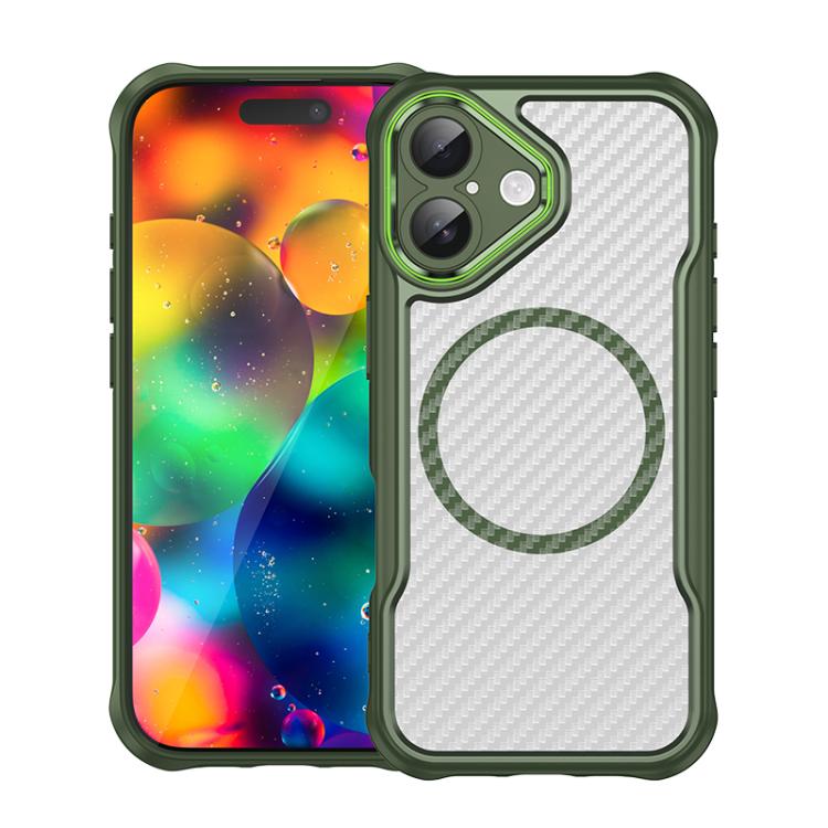 Green carbon fibre MagSafe iPhone 17 case