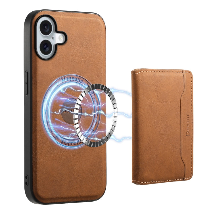 Denior D13 brown leather phone case