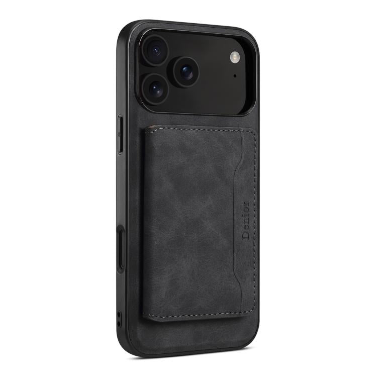 Mira Sales Denior D13 MagSafe leather iPhone 17 Pro case in black