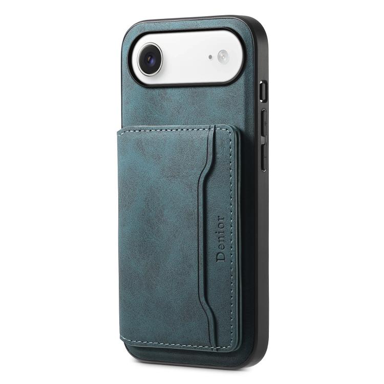 Denior D13 MagSafe leather iPhone Air case in blue