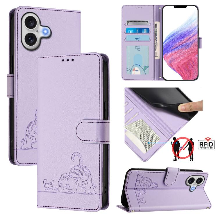 Purple Cat Rat iPhone 17 case