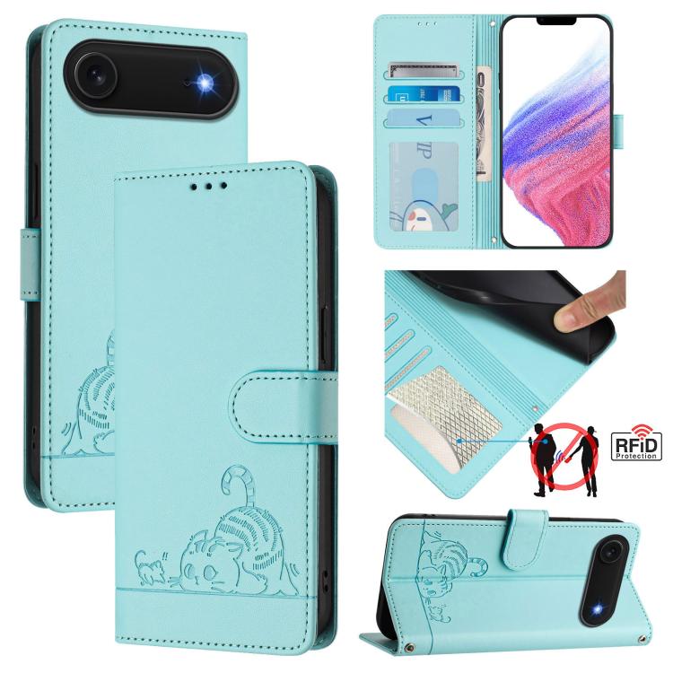 Mint Green Cat Rat iPhone Air case