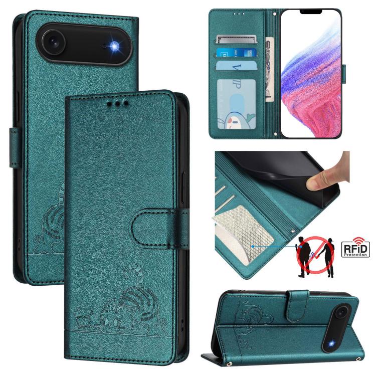 Peacock Green Cat Rat iPhone Air case