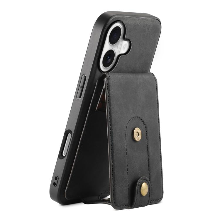 Denior D14 NK black leather iPhone case