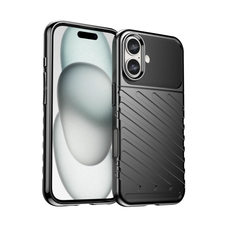 Black Thunderbolt iPhone 16 case