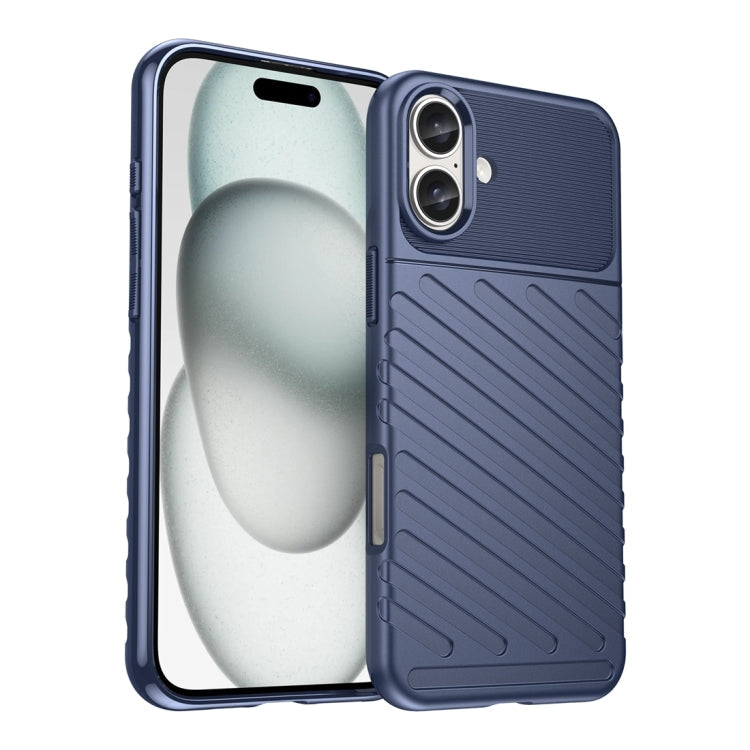 Blue Thunderbolt iPhone 16 Plus case