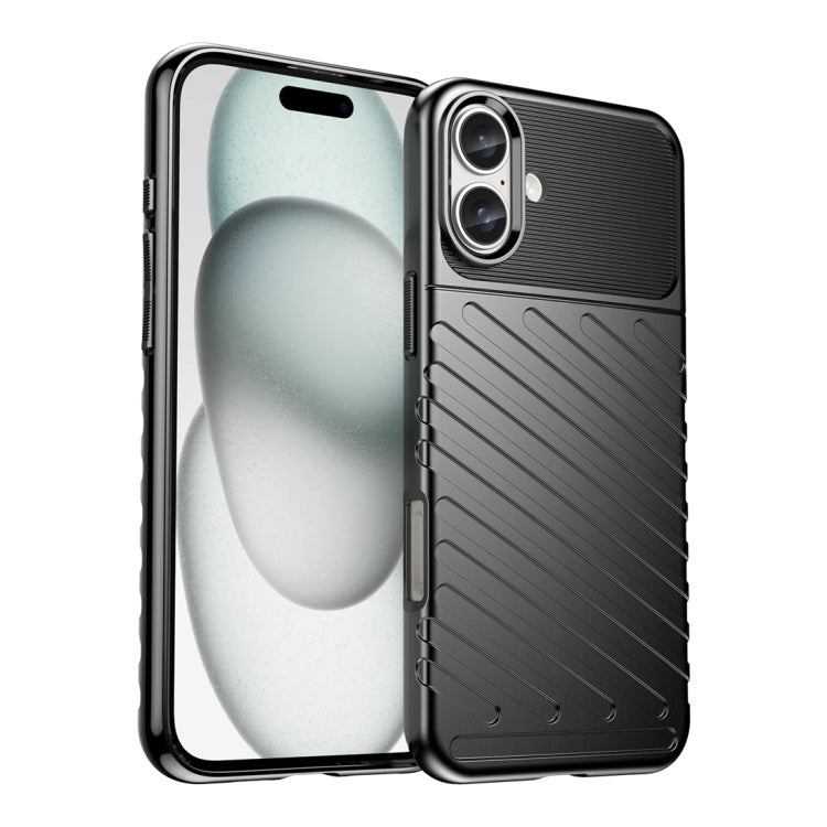 Black Thunderbolt iPhone 16 Plus case