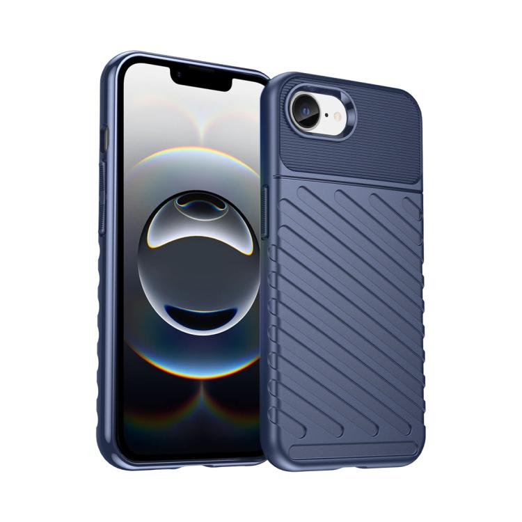 Thunderbolt shockproof soft TPU iPhone case in blue for iPhone 17e or 16e