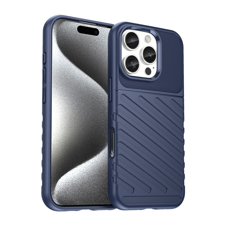 Blue Thunderbolt iPhone 16 Pro case