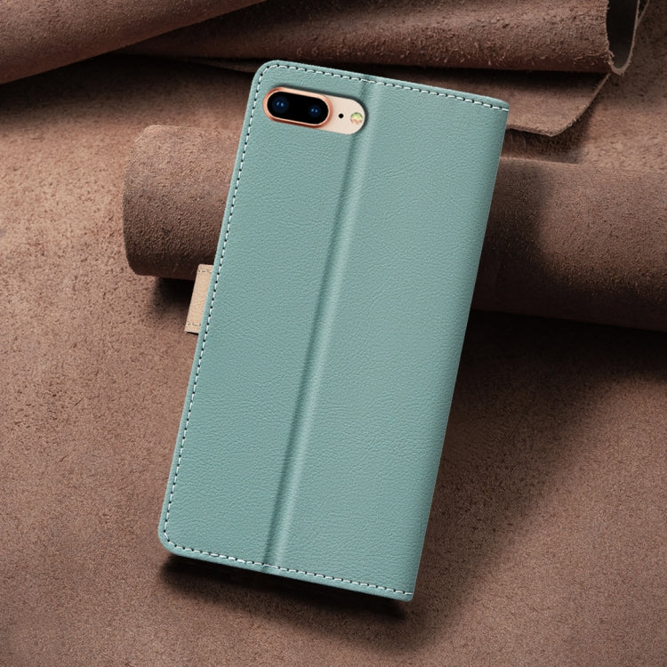 Colour matching iPhone wallet case detail image showing card slots