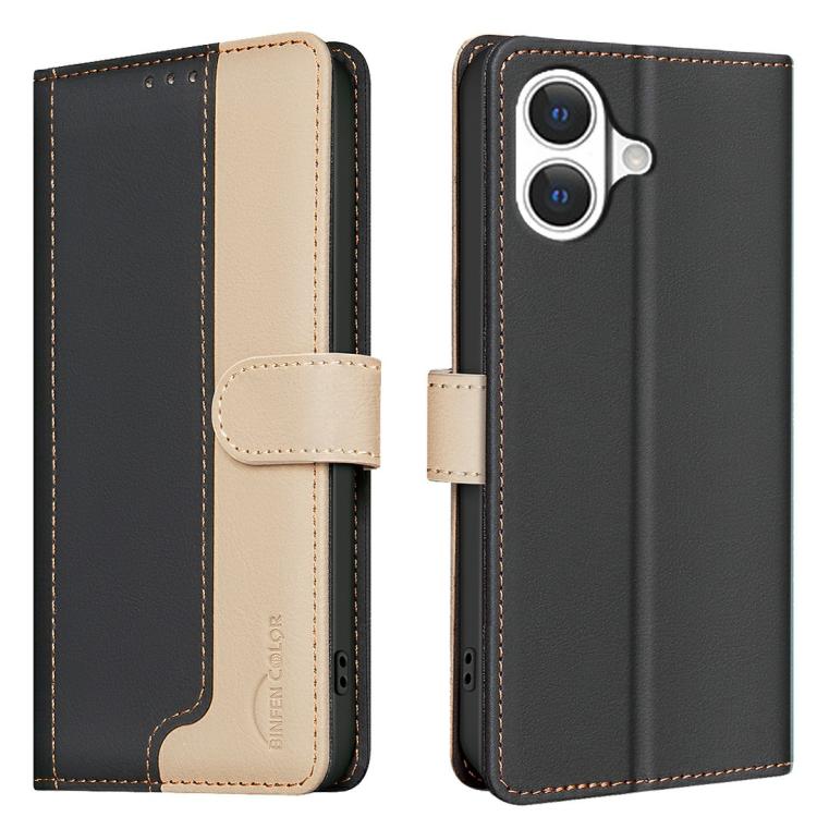 Colour matching RFID iPhone wallet case in black for iPhone 17