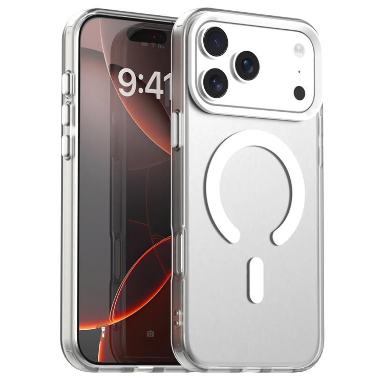 Candy MagSafe PC hybrid TPU iPhone case in white for iPhone 17 Pro C-type