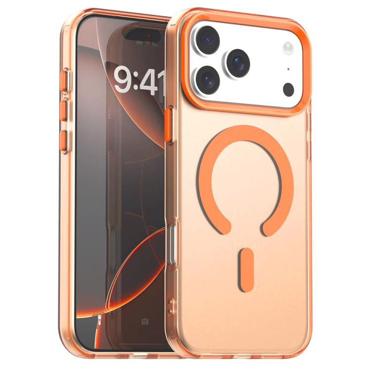 Candy MagSafe PC hybrid TPU iPhone case in orange for iPhone 17 Pro C-type