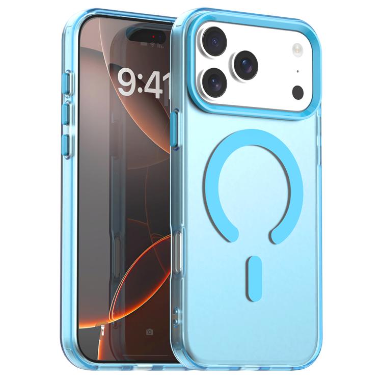 Candy MagSafe PC hybrid TPU iPhone case in blue for iPhone 17 Pro C-type