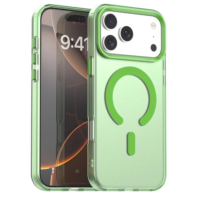 Candy MagSafe PC hybrid TPU iPhone case in green for iPhone 17 Pro C-type
