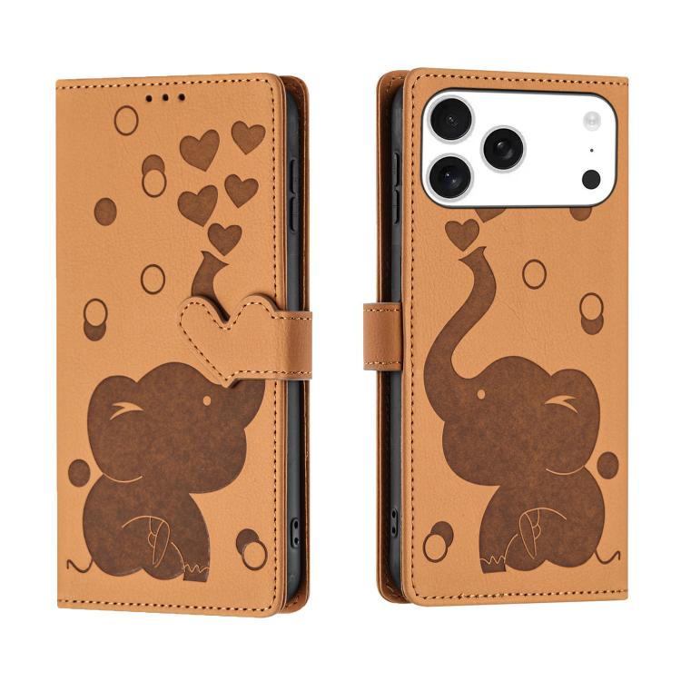 Elephant iPhone wallet case in yellow