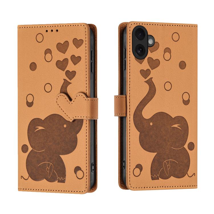 Elephant iPhone wallet case in yellow for iPhone 17