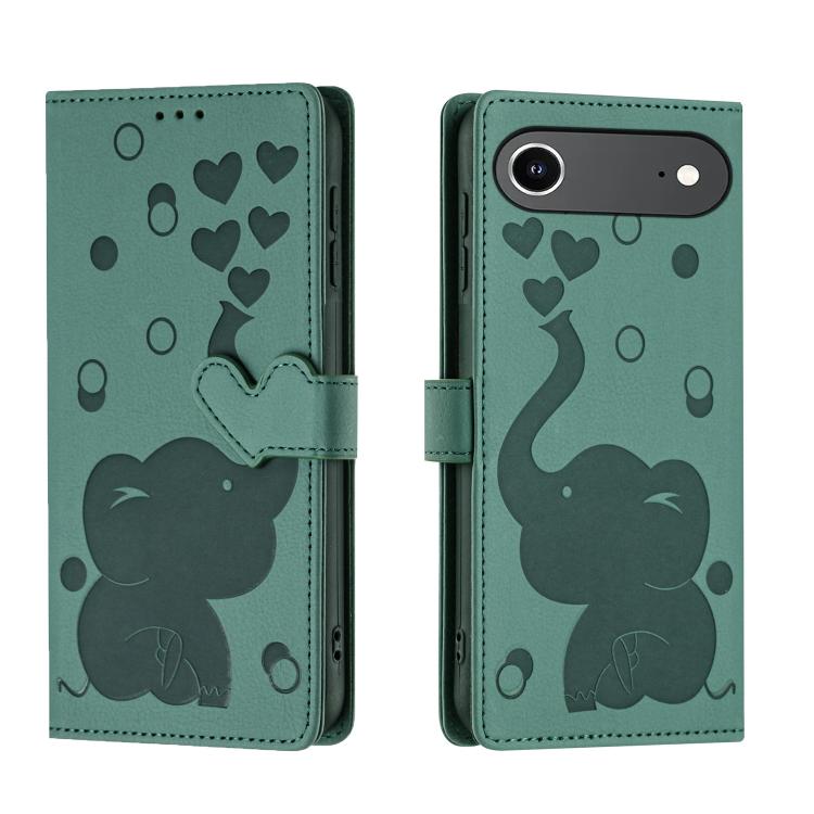 Elephant iPhone wallet case in green for iPhone Air