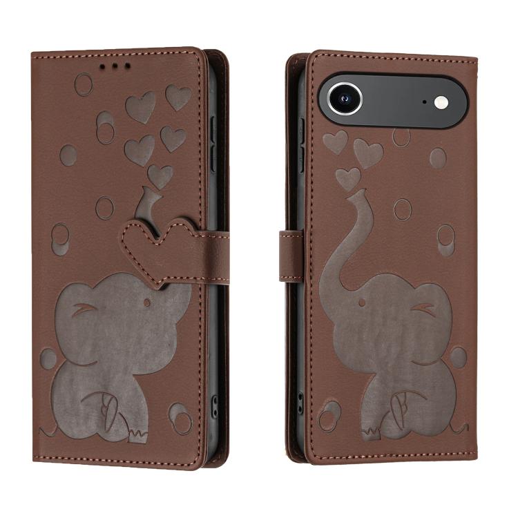 Elephant iPhone wallet case in brown for iPhone Air