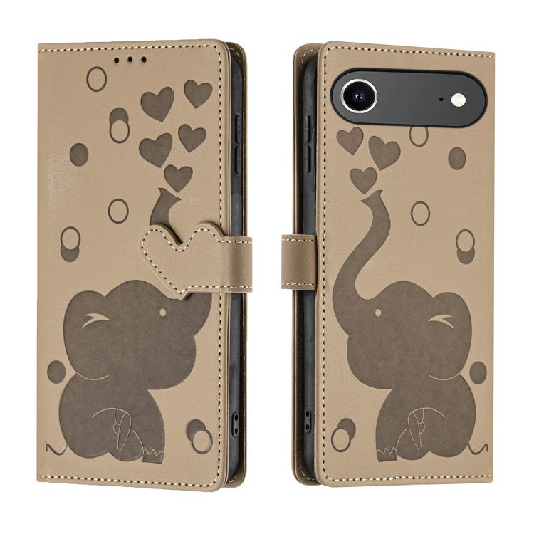 Elephant iPhone wallet case in khaki for iPhone Air