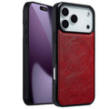 Mira Sales LC.IMEEKE MagSafe PU leather TPU iPhone 17 Pro case in red