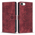 Mandala Embossed Retro Frosted Leather Phone Case, For iPhone 17e / 16e, For iPhone 17 Pro Max, For iPhone 17 Pro, For iPhone 17
