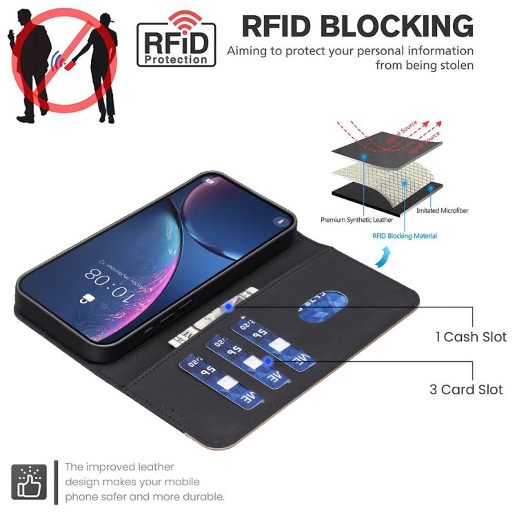 Splicing colour RFID iPhone case detail image showing kickstand function